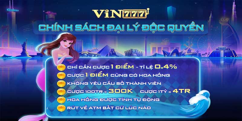 Đại Lý Vin777 – Cơ Hội Kiếm Tiền Từ Cá Cược Online chính sách đại lý vin777