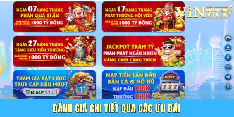 Đánh Giá Vin777 Chi Tiết - Trải Nghiệm Chơi Game Ấn Tượng Đánh giá chi tiết qua các ưu đãi